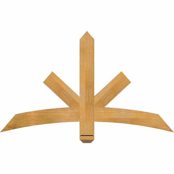 Ekena Millwork Alberta Rough Sawn Timber Gable Bracket, Western Red Cedar, 48"W x 28"H x 2"D x 4"F, 14/12 Pitch GBW048X28X0204ALB00RWR - main